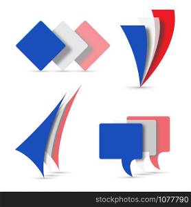 Vector signs French flags