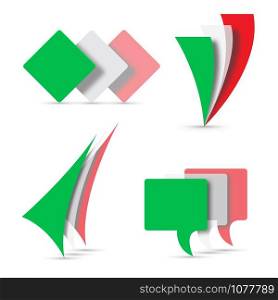 Vector signs Italian flags