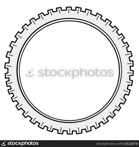 vector silhouette cogwheel on white background