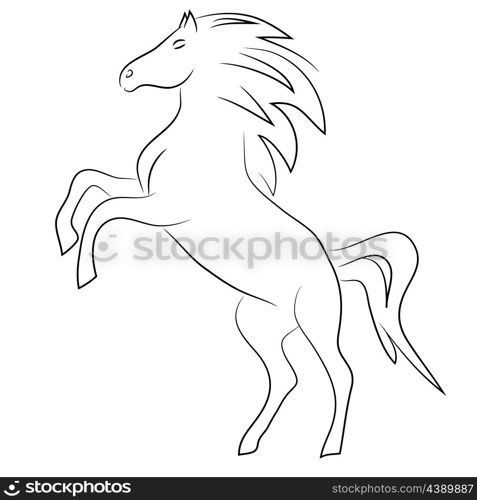 vector silhouette of horse