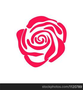 vector silhouette of rose flower isolated on a white background. vector silhouette of rose flower isolated on a white