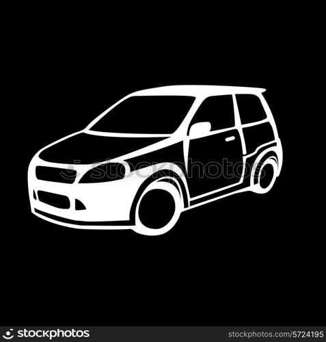 Vector silhouette of the car against