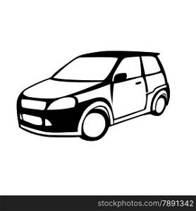Vector silhouette of the car against