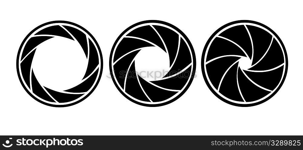 vector silhouette of the diaphragm on white background