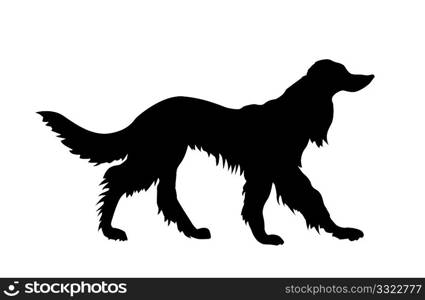 vector silhouette pointer on white background