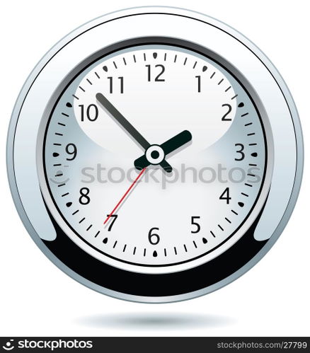 vector silver clock