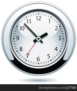 vector silver clock