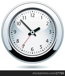 vector silver clock
