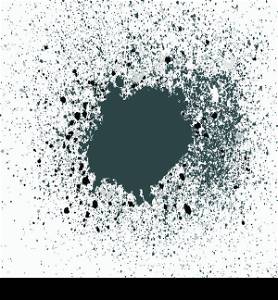 Vector silver paint splash, splatter, and blob shiny on white background. Glowing spray stains abstract background, vector illustration.