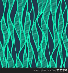 Vector simple abstract blue wave seamless background. Blue abstract seamless