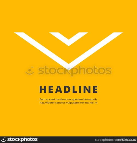 Vector simple arrow pointer on a colored background. Vector simple arrow pointer on a colored background.