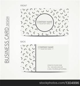 Vector simple business card design. memphis style. Template. Black and white. Business card for corporate business and personal use. Trendy calling card. Geometric triangle pattern.. Vector simple business card design. Memphis style. Template. Black and white. Business card for corporate business and personal use. Trendy calling card. Geometric monochrome triangle pattern.
