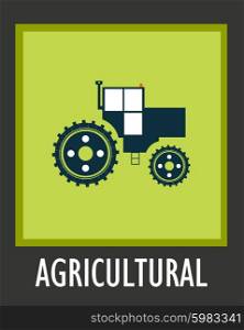 Vector simple icon agriculture tractor eps 10.. Vector simple icon agriculture tractor eps 10