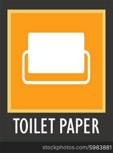 Vector simple icon toilet paper. Vector simple icon toilet paper.