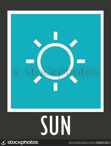 Vector simple icons sun rays with short.. Vector simple icons sun rays with short