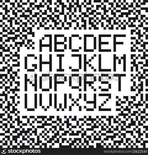 Vector Simple Monochrome Alphabet