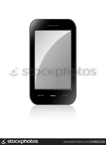 Vector smart phone isolated on a white background