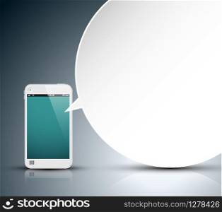 vector smartphone communication technology - concept illustration