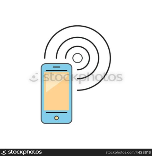 Vector Smartphone Icon. Smartphone icon call isolated on white background. Vector illustration