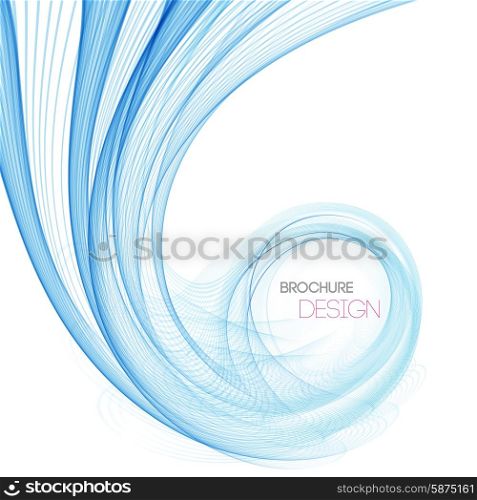 Vector smooth Blue Transparent abstract waves For cover book, brochure, flyer, poster, magazine, website, annual report