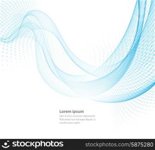Vector smooth Blue Transparent abstract waves For cover book, brochure, flyer, poster, magazine, website, annual report