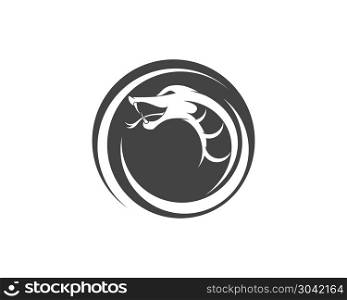 vector snake simple logo design element. danger snake icon. viper symbol