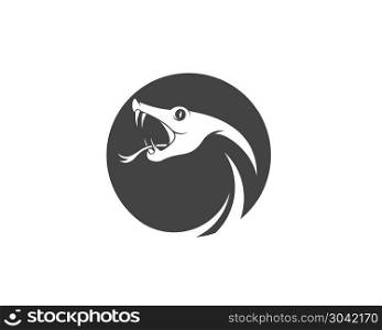 vector snake simple logo design element. danger snake icon. viper symbol