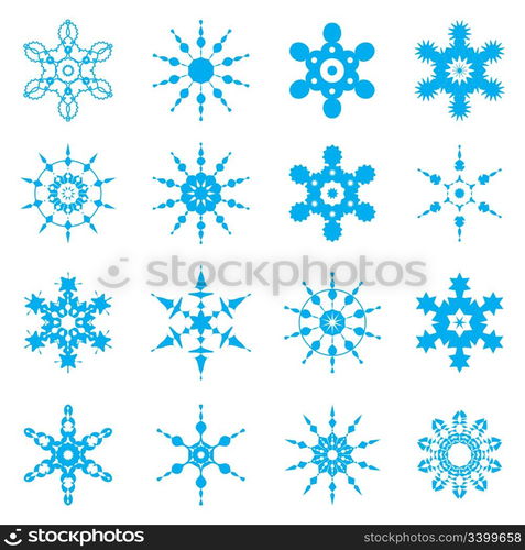 Vector snowflake set