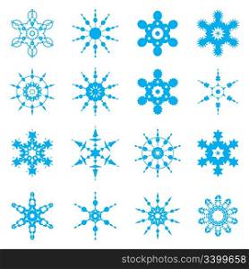 Vector snowflake set