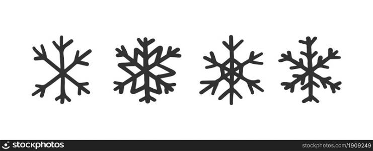 Vector snowflakes set for Christmas design.. Vector cute snowflakes set for Christmas design.