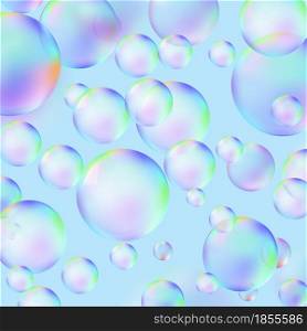 Vector Soap bubble background with transparency in realistic style. Rainbow sphere wallpaper. Vector illustration... Soap bubble background with transparency in realistic style. Rainbow sphere wallpaper. Vector illustration.. Vector Illustration.