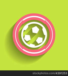 Vector soccer ball icon flat modern icon