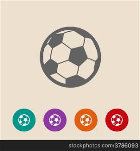 Vector soccer ball icon flat modern icon on background