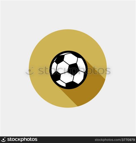 Vector soccer ball icon flat modern icon on grey background