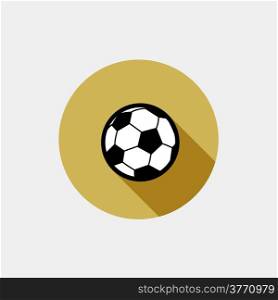 Vector soccer ball icon flat modern icon on grey background