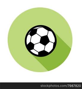 Vector soccer ball icon flat modern icon on white background. Vector soccer ball flat icon