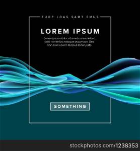 Vector Social media post template with sample text and abstract background in the background