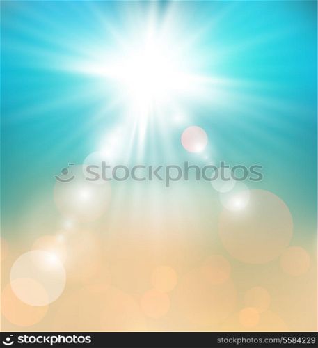 Vector Soft colored abstract summer light background for design