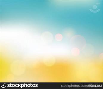 Vector Soft colored abstract summer light background for design