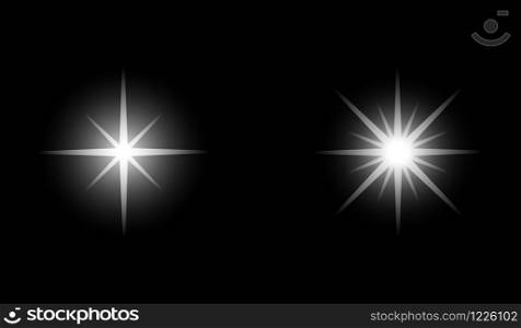 Vector sparkle lights Stars set. Glowing light effect star bursts collection. Vector sparkle lights Stars set. Glowing light effect star bursts