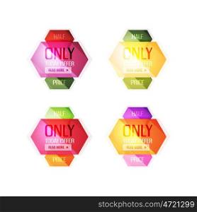 Vector special offer stickers and banners - sale tags, labels or advertising special offer templates. Icon set