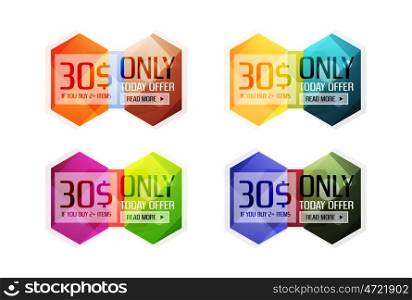 Vector special offer stickers and banners. Vector special offer stickers and banners - sale tags, labels or advertising special offer templates. Icon set