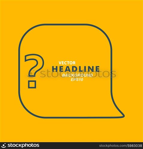 Vector speech bubble on a color background. Vector speech bubble on a color background.