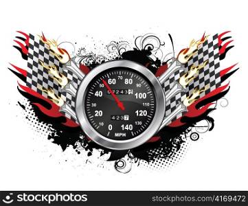 vector speedometer emblem