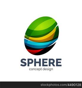 Vector sphere abstract logo template. Vector sphere abstract logo template. Colorful unusual business icon
