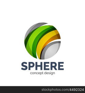 Vector sphere abstract logo template. Vector sphere abstract logo template. Colorful unusual business icon