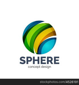 Vector sphere abstract logo template. Vector sphere abstract logo template. Colorful unusual business icon