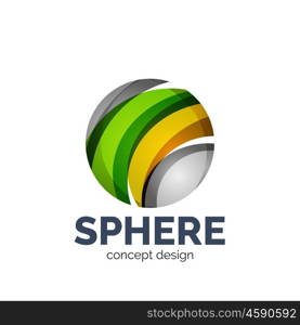 Vector sphere abstract logo template. Vector sphere abstract logo template. Colorful unusual business icon