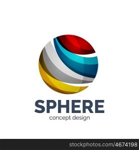Vector sphere abstract logo template. Vector sphere abstract logo template. Colorful unusual business icon