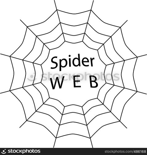 Vector spider web icon illustration design isolated on white background. Vector spider web icon illustration design